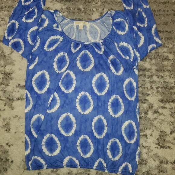 Michael Kors Blue Blouse || Like New | Med - Picture 3 of 6